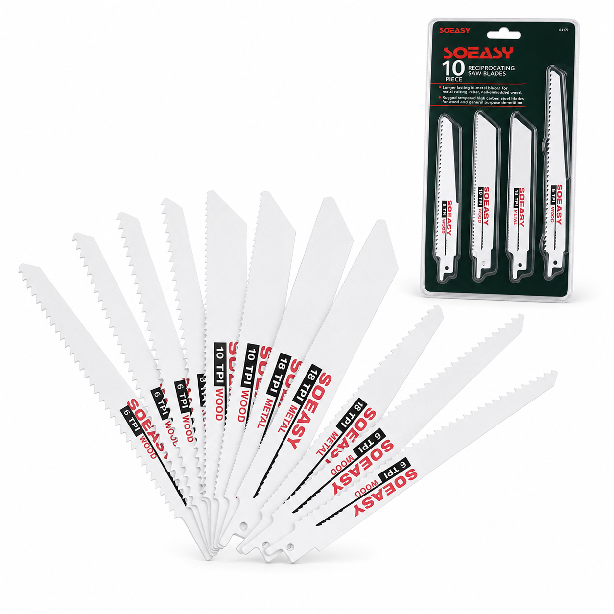 Reciprocating Saw Blades - 10 Pack