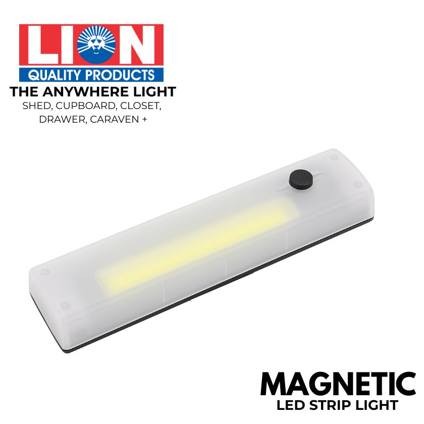 Magnetic Lion Super COB LED Strip Light – 3W, 120 Lumen, Battery Powered