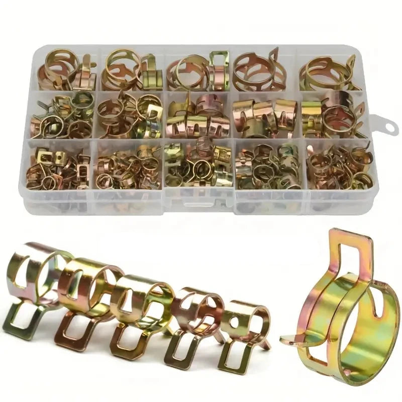 115 Piece Spring Hose Clamps Assortment Kit - South East Clearance Centre