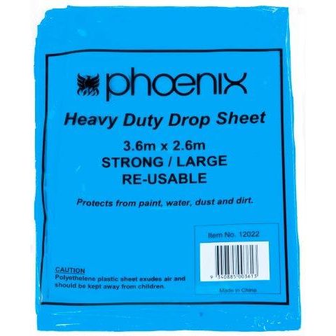 Phoenix Plastic Protection Sheet Blue 3.6M x 2.6M Strong Reusable 12022 - South East Clearance Centre