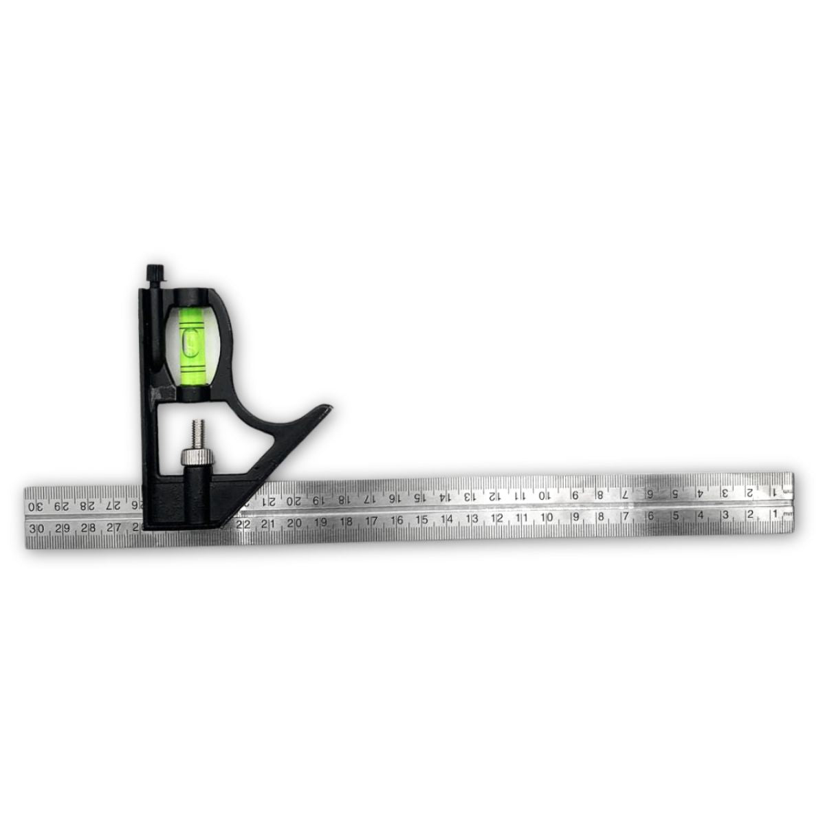 12" / 300mm Engineers Square Adjustable Combination Set Square + Spirit Level - South East Clearance Centre