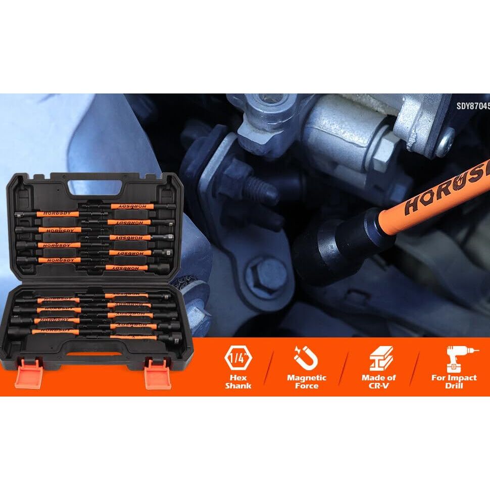 18 Piece Magnetic Nut Driver Set, 1/4" Quick Change - South East Clearance Centre