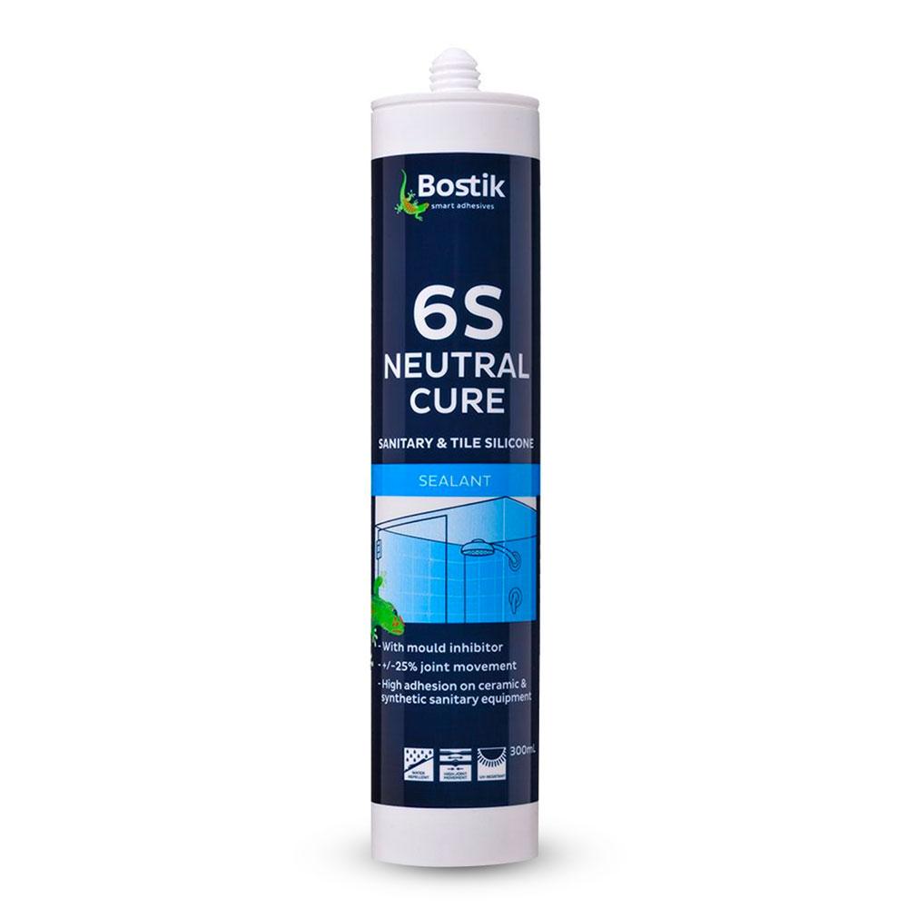 Bostik 30608435 300ml 6S Neutral Cure Sanitary & Tile Silicone Sealant - Silver Ash (Box of 20)