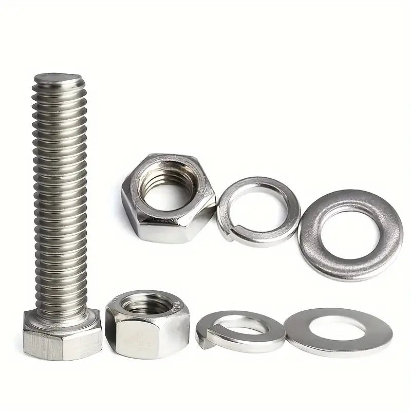 480 Piece Stainless Steel Fastener Kit, M4 & M5 Hex Head Screws, Bolts Assortment Kit - South East Clearance Centre