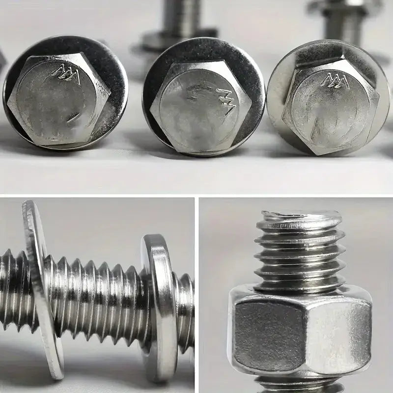 480 Piece Stainless Steel Fastener Kit, M4 & M5 Hex Head Screws, Bolts Assortment Kit - South East Clearance Centre