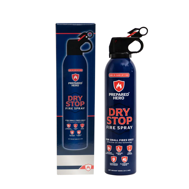 (8 Pack) Dry Stop Fire Spray by Prepared Hero - Portable Fire Extinguisher for Home, Car, Garage, Kitchen - Works on Electrical, Grease, Battery Fires & More - Compact, Easy to Use - South East Clearance Centre