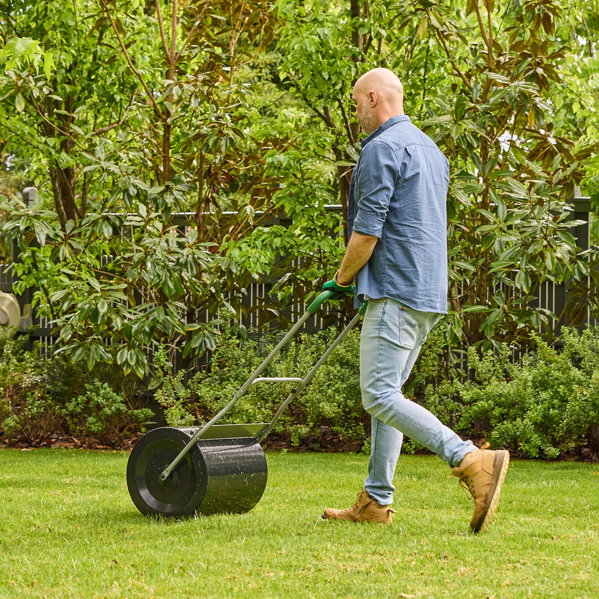 Cyclone 60L Steel Garden Roller (slightly damaged outer box)