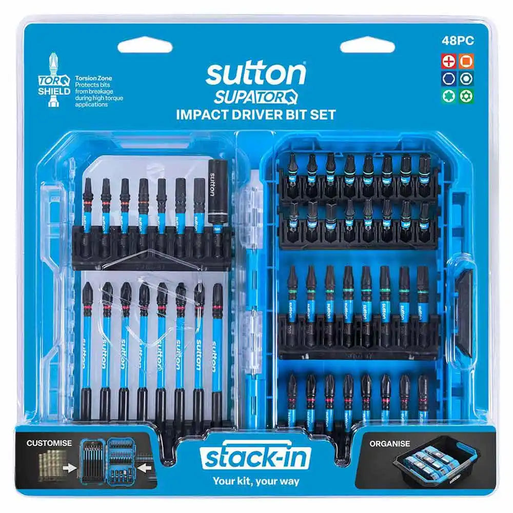 Sutton Supator S250 Stack-In Impact Driver Bit Set - 48 Piece