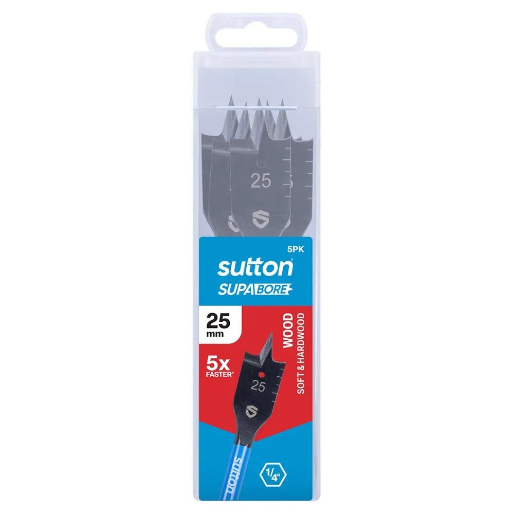 SUTTON 25x150mm 1/4-Hex Spade Wood Drill Bit D501T2500