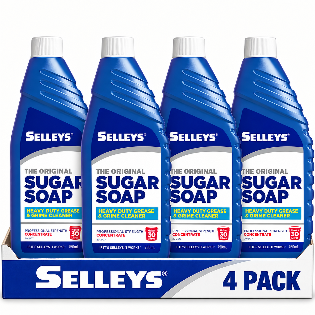4x Sugar Soap Selleys 750ml PRO strength Concentrate Paint Grime Prep Cleaner