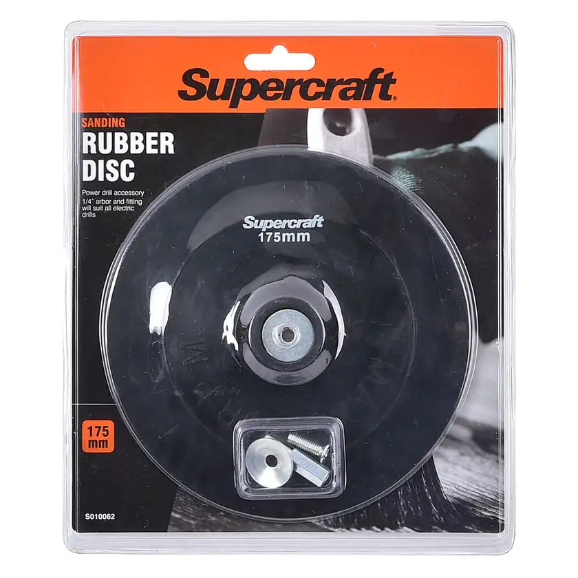 Supercraft Rubber Disc Backing 175 x 6mm - South East Clearance Centre