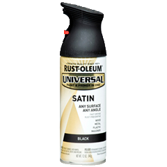 Rust-Oleum UNIVERSAL PREMIUM SPRAY PAINT Spray Paint | 245197 Satin Black - South East Clearance Centre