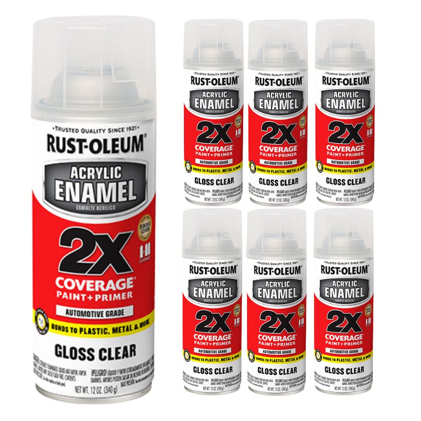 Rust-Oleum 2X Automotive Acrylic Enamel Paint + Primer – 340g (6 Pack) - South East Clearance Centre
