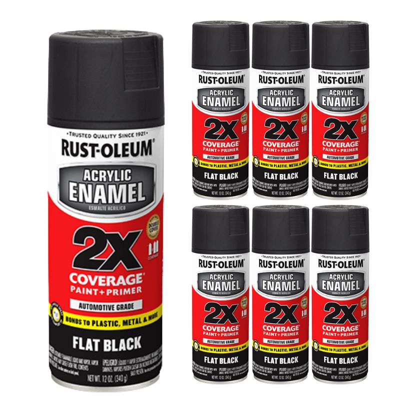 Rust-Oleum 2X Automotive Acrylic Enamel Paint + Primer – 340g (6 Pack) - South East Clearance Centre
