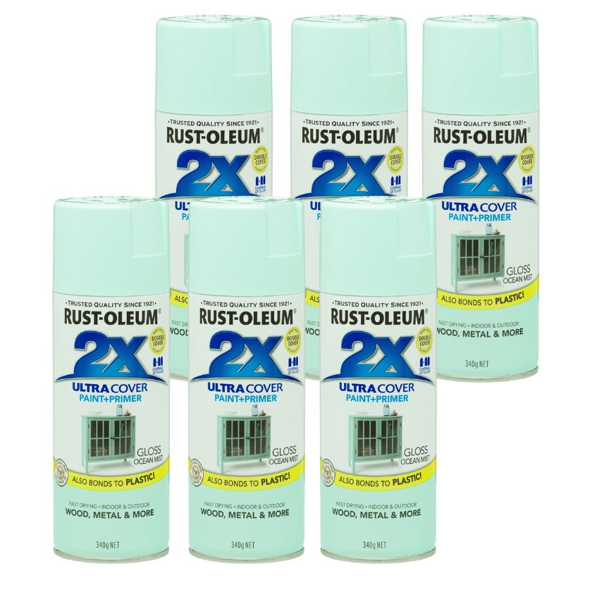 Rust-Oleum 2X Ultra Cover Gloss Spray Paint – Ocean Mist - South East Clearance Centre