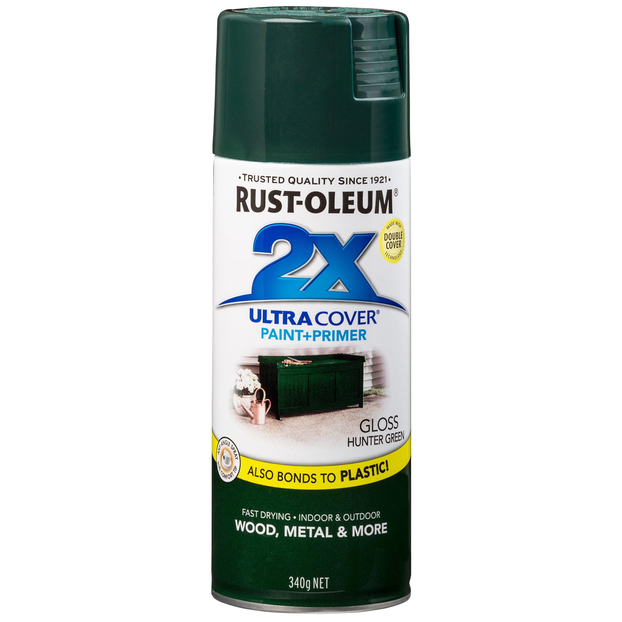(6 Cans) Rust-Oleum 350198 2X Ultra Cover Gloss Spray Paint - Gloss Hunter Green