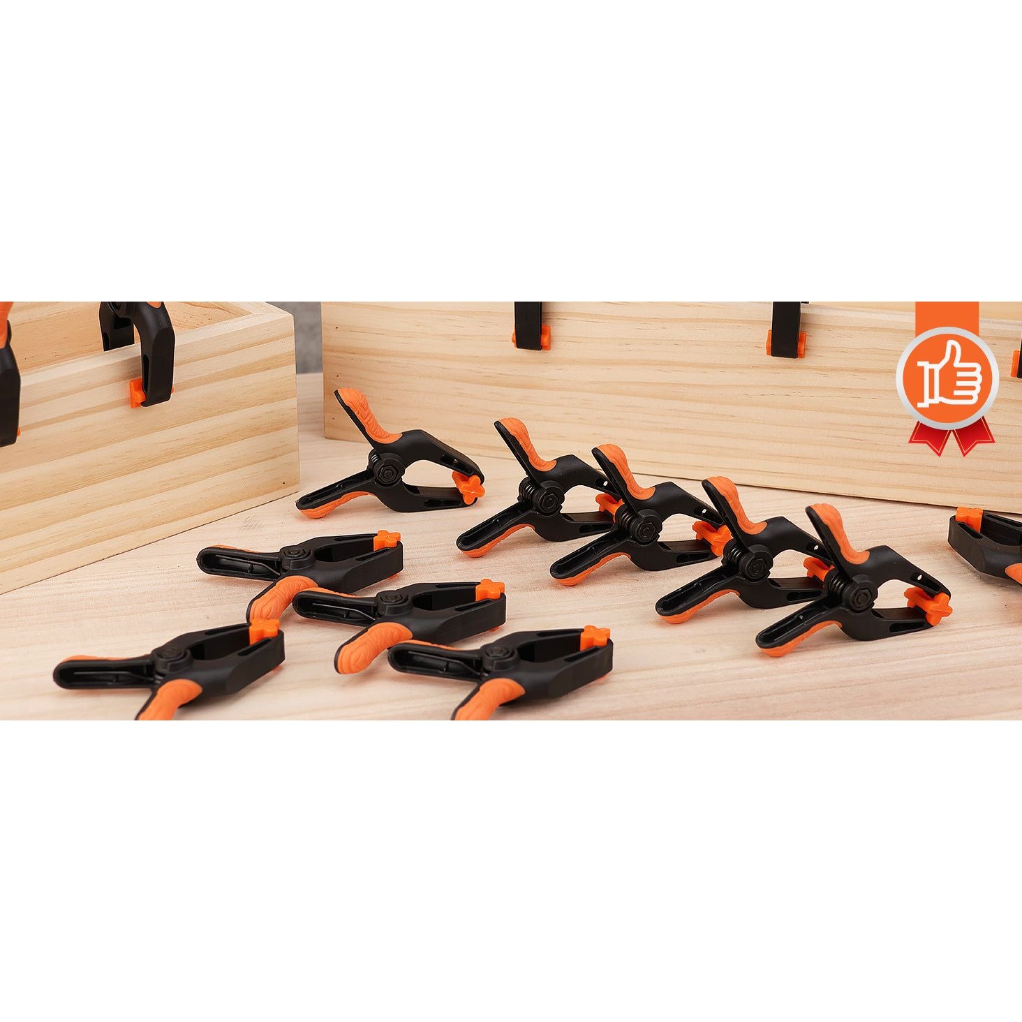 16 Pack Spring Clamps Heavy Duty, 3" with 1-5/8 Inch Jaw Opening - South East Clearance Centre
