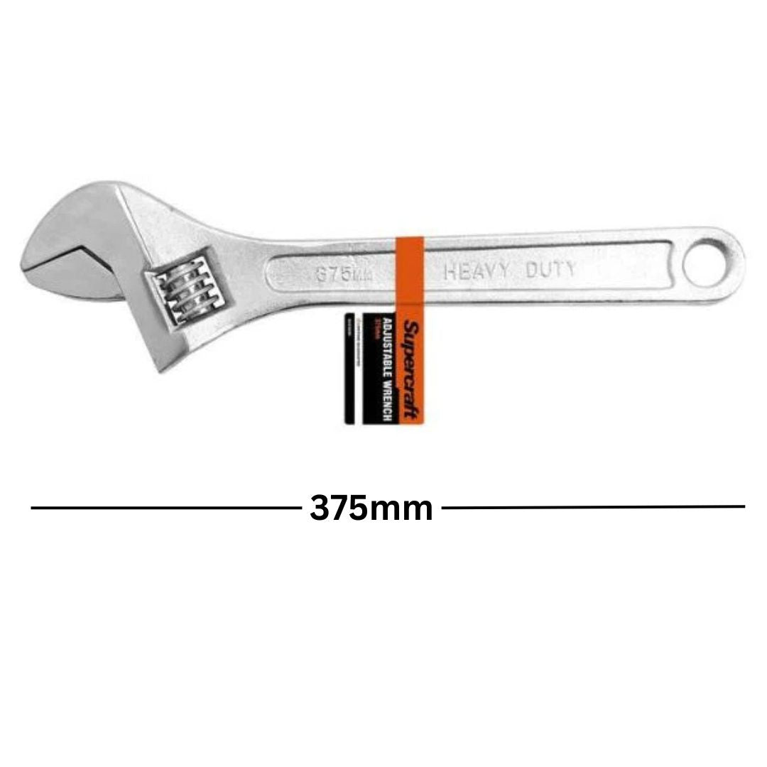 Supercraft SCE0039 Etched Millimetre Gauge Adjustable Wrench (375 mm) - South East Clearance Centre