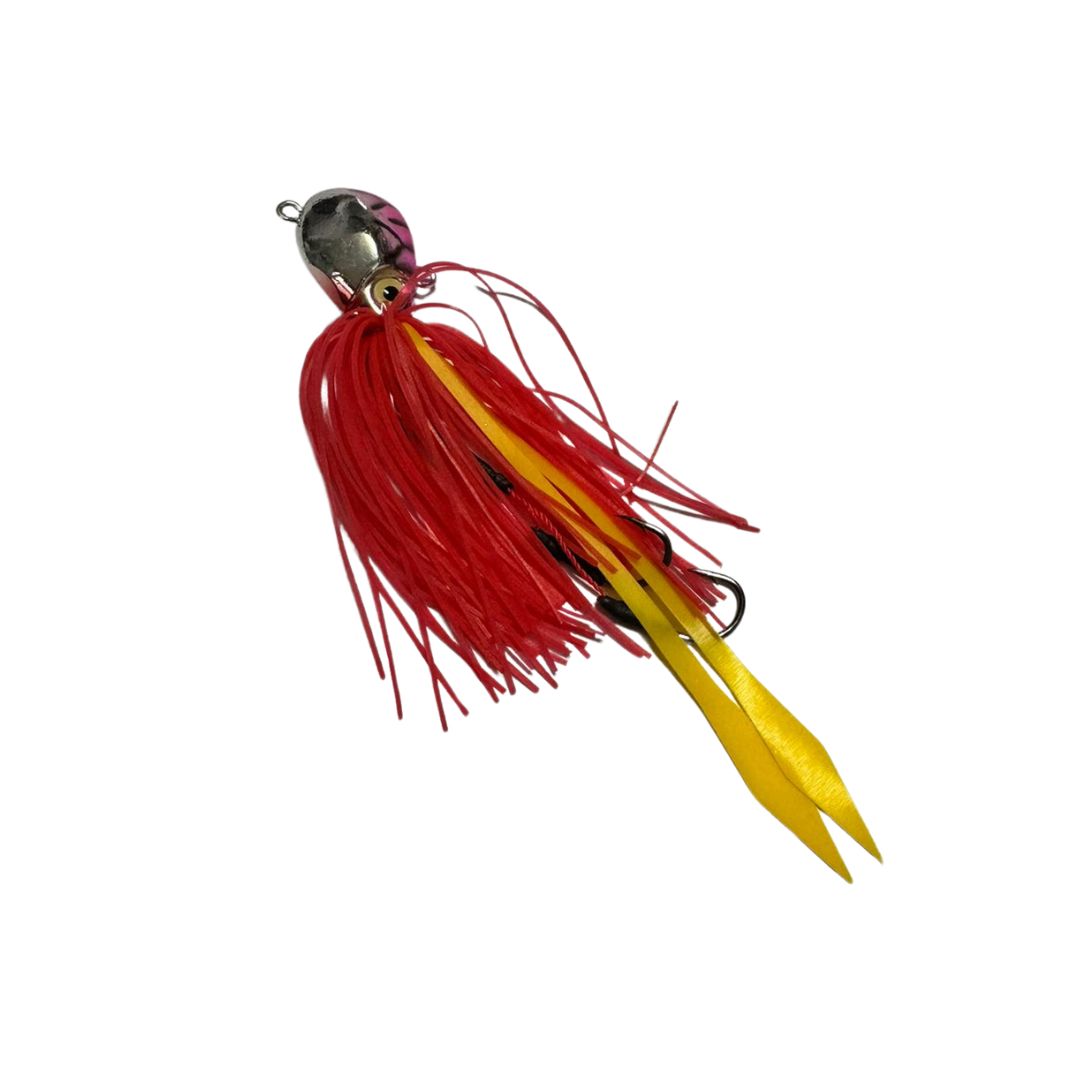 KAMIKAZE Octo Jig Tako Fukku Ockta Slow Jig 50g Yellow/Red - South East Clearance Centre
