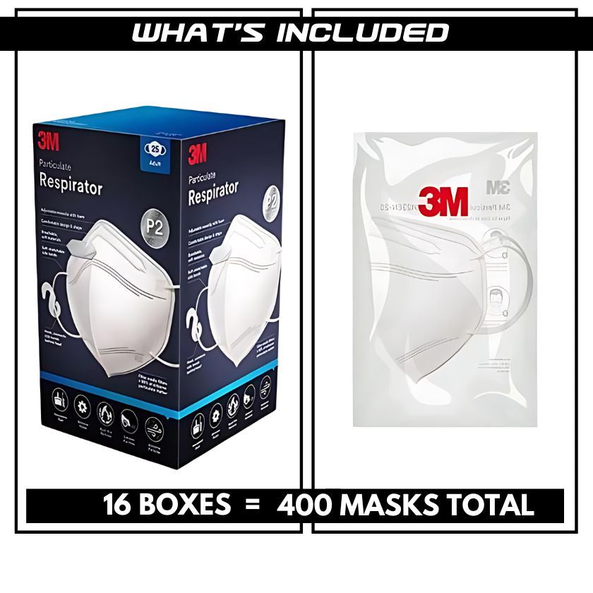 3M P2 Respirator 9123 Disposable Face Mask (Carton of 400 Masks) - South East Clearance Centre