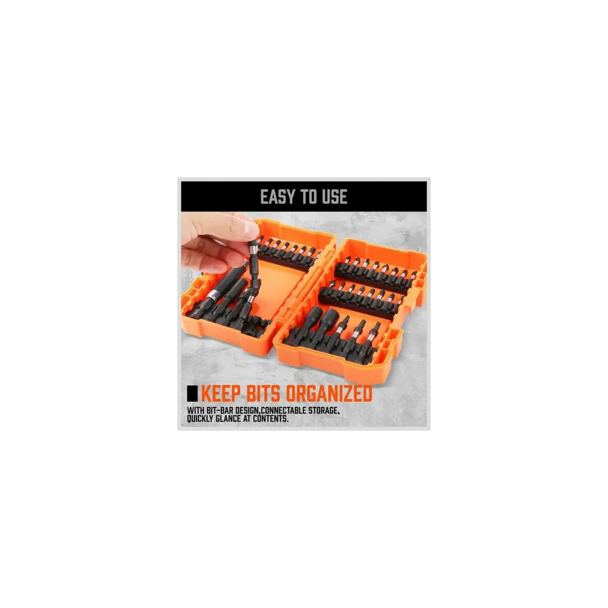 34 piece Magnetic Screwdriver Bit Set Impact Nut Driver Drill Holder Quick Release - South East Clearance Centre