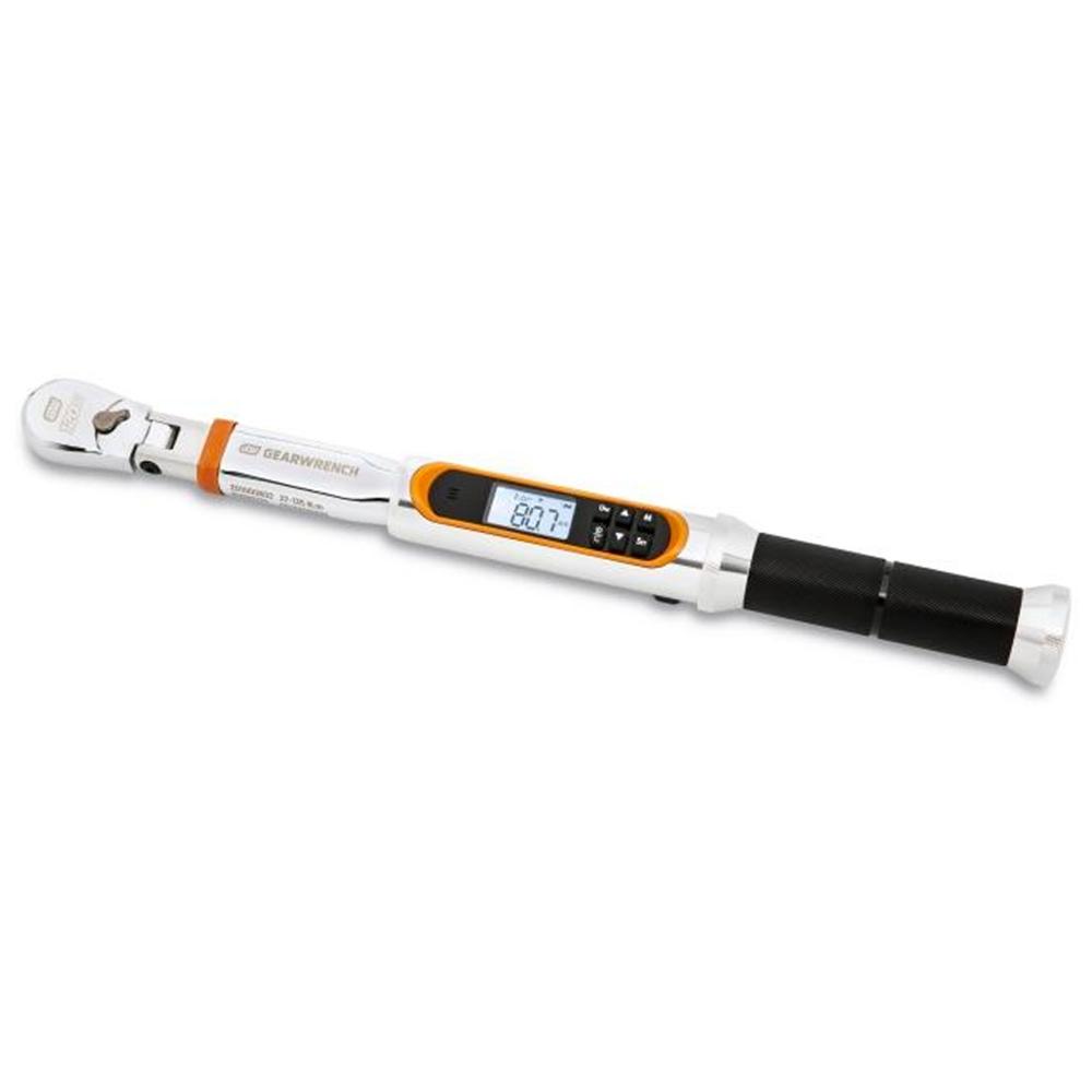 GEARWRENCH 85195 3/8" Drive 120XP Flex Head Electronic Torque Wrench With Angle with South Adapter Set