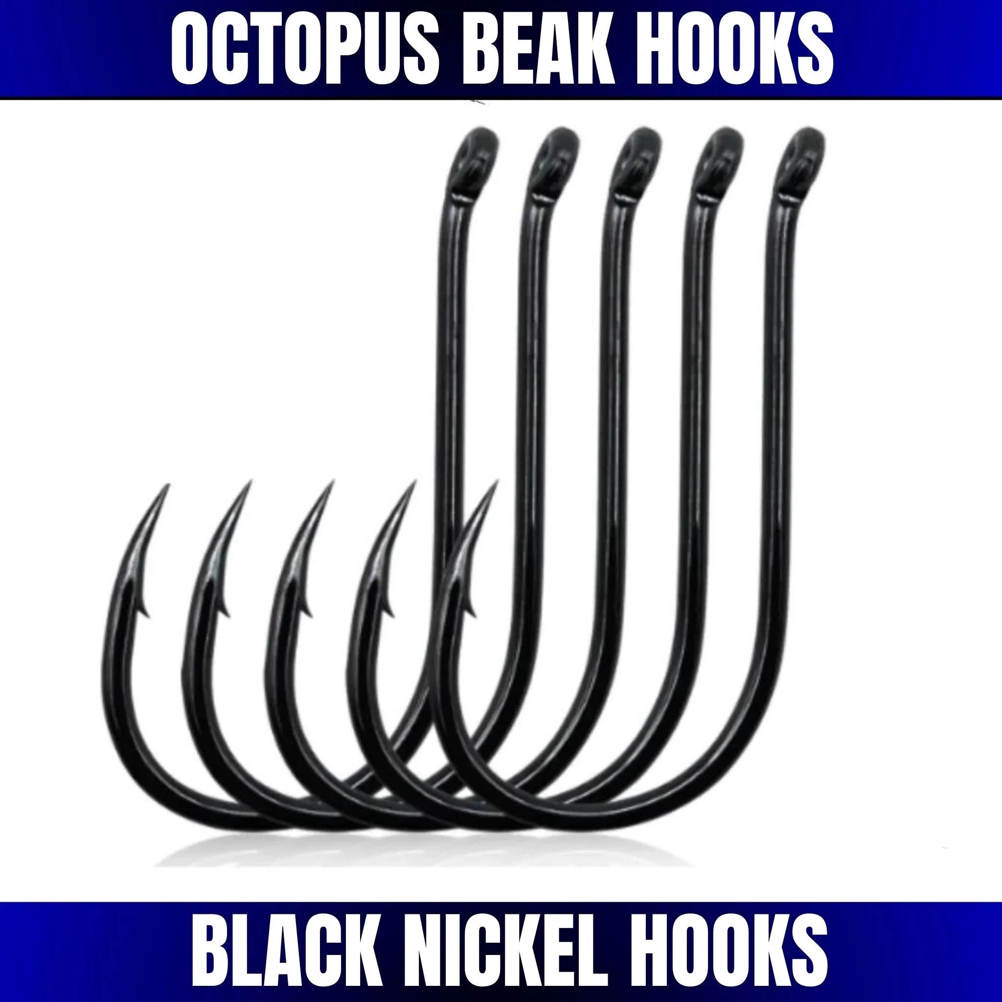 Kamikaze Octopus Beak Fishing Hooks – Size 1/0 | 250 Bulk Pack | Chemically Sharpened Premium Hooks