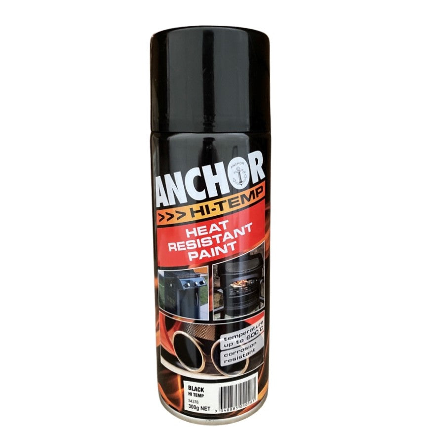 ANCHOR 54376 HI TEMP HEAT RESISTANT PAINT  | Up to 600° | 300g - BLACK - South East Clearance Centre