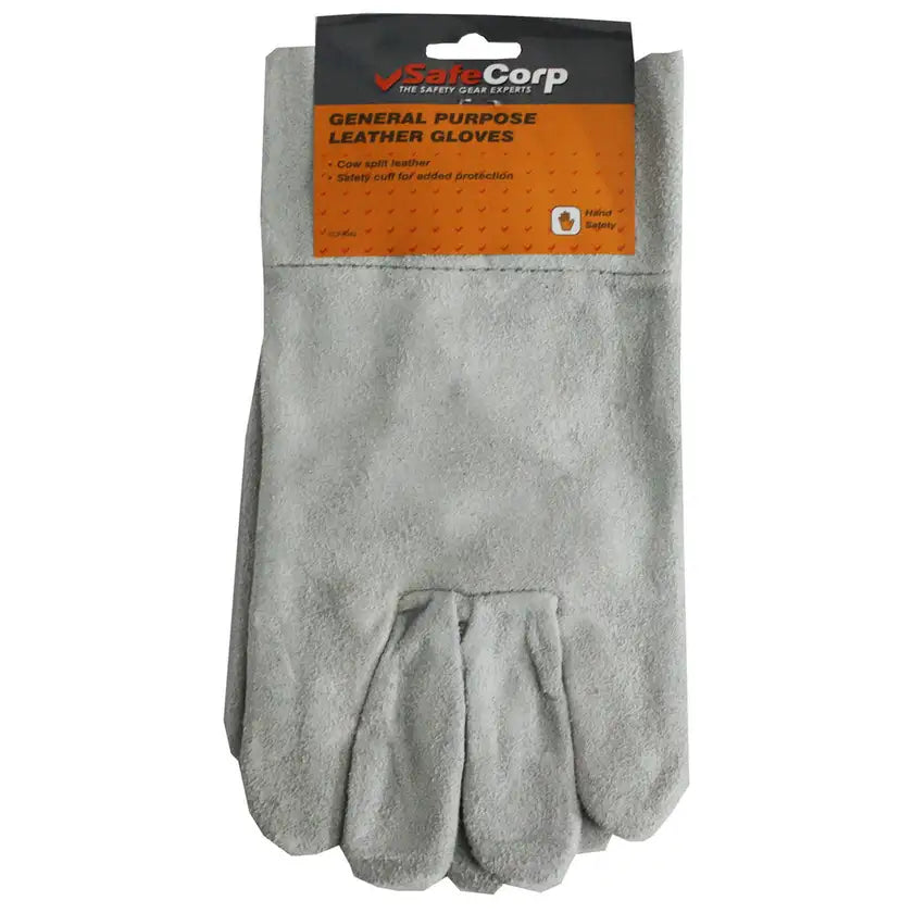 Safecorp General Purpose Leather Gloves (12 Pairs) - South East Clearance Centre