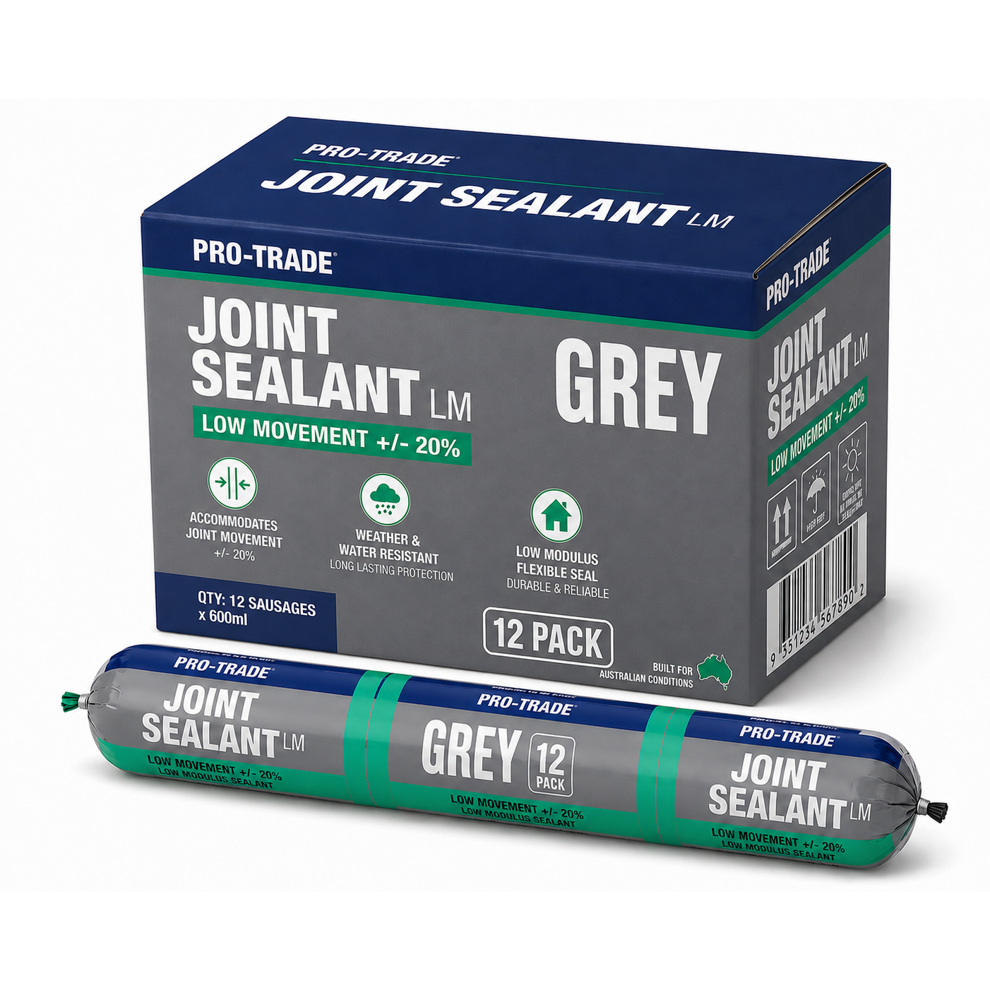 Selleys PRO-TRADE Joint Sealant LM Polyurethane Sealant 600ml Sausage (Grey) – Box of 12 (Past Date)