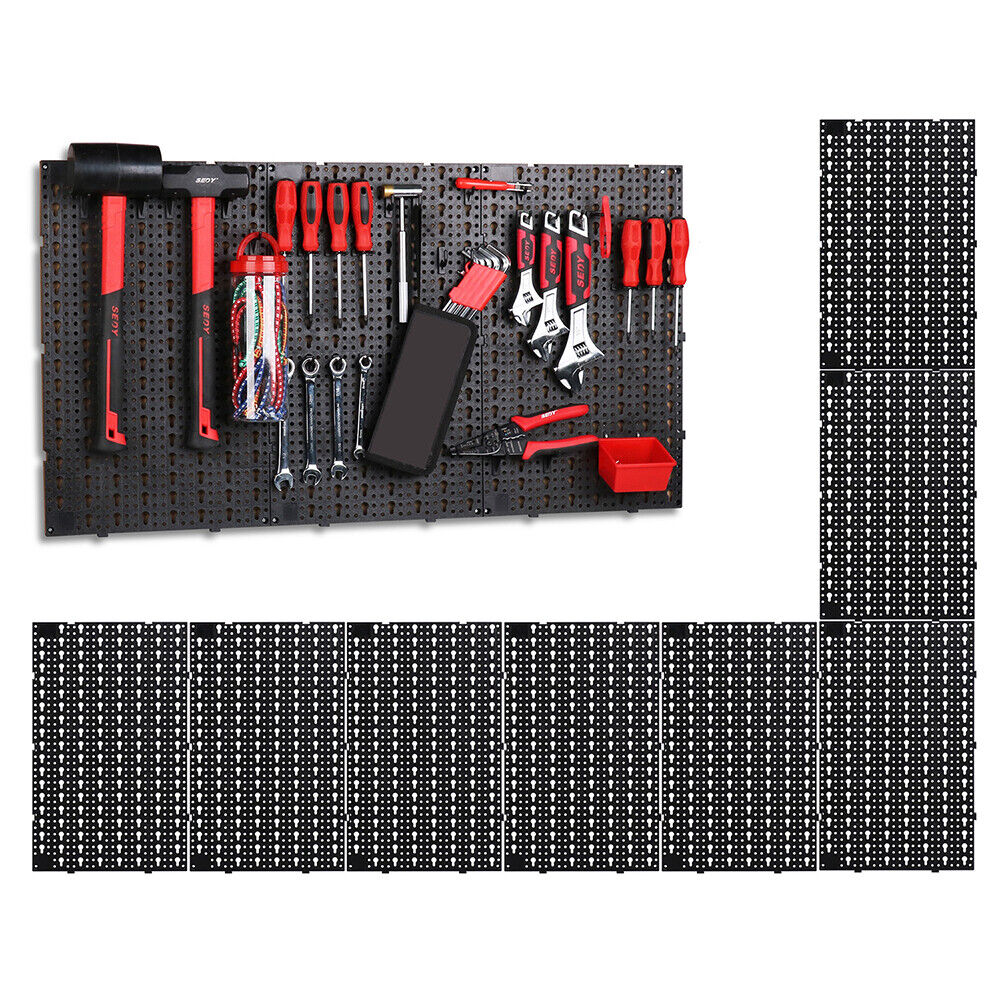 8-Piece Heavy Duty Pegboard Organizer Kit - Versatile Wall Storage Solution - South East Clearance Centre