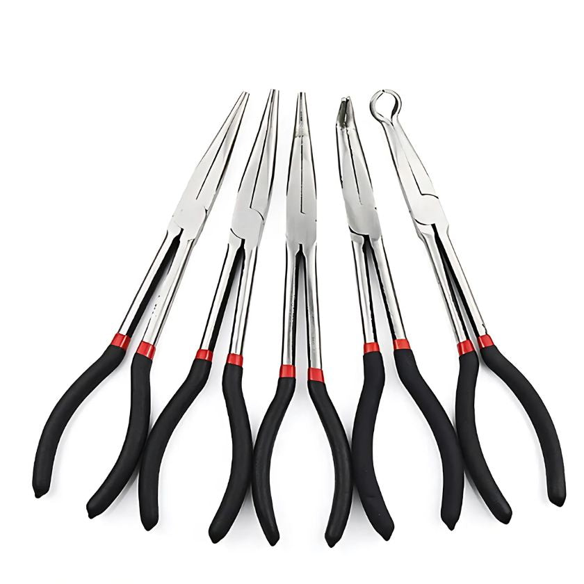 5 Piece Long Nose Plier Set - South East Clearance Centre