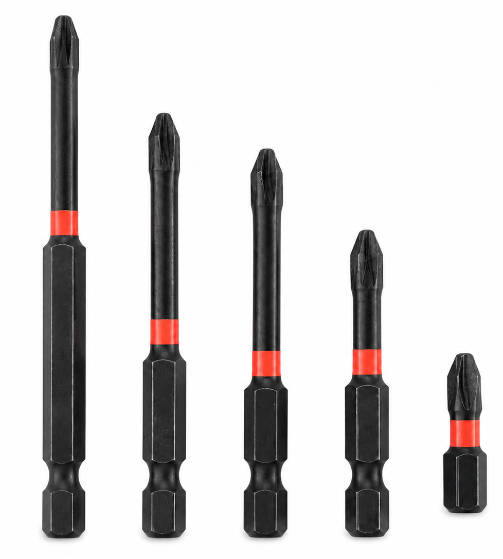 PH2 Magnetic Screwdriver Bit Set – 5 Piece Assorted Lengths (25mm–90mm)