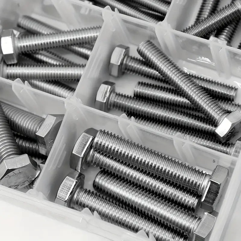 720 Piece Stainless Steel Bolts, Nut & Washer Assortment Kit, M4, M5, M6 - South East Clearance Centre