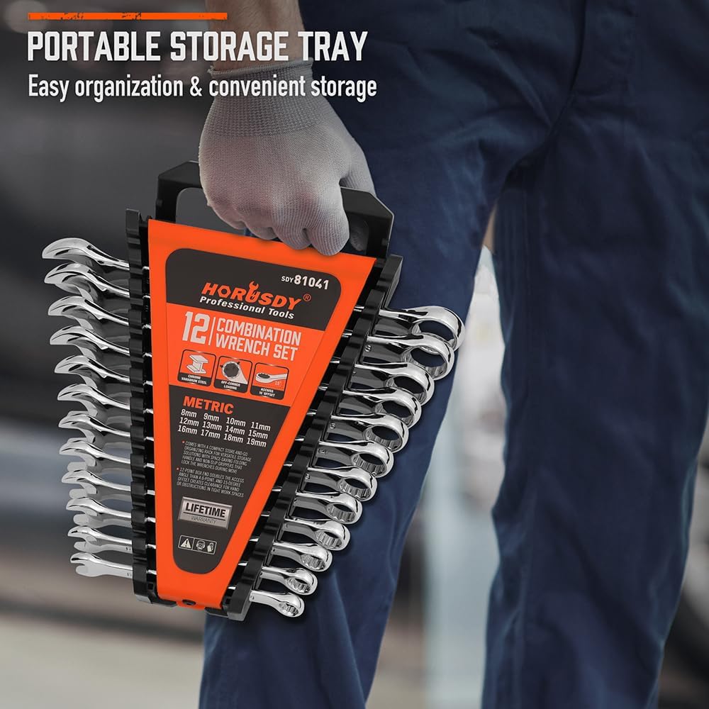 12 Piece Metric Combination Wrench Set | 12 Point | 8-19mm - South East Clearance Centre