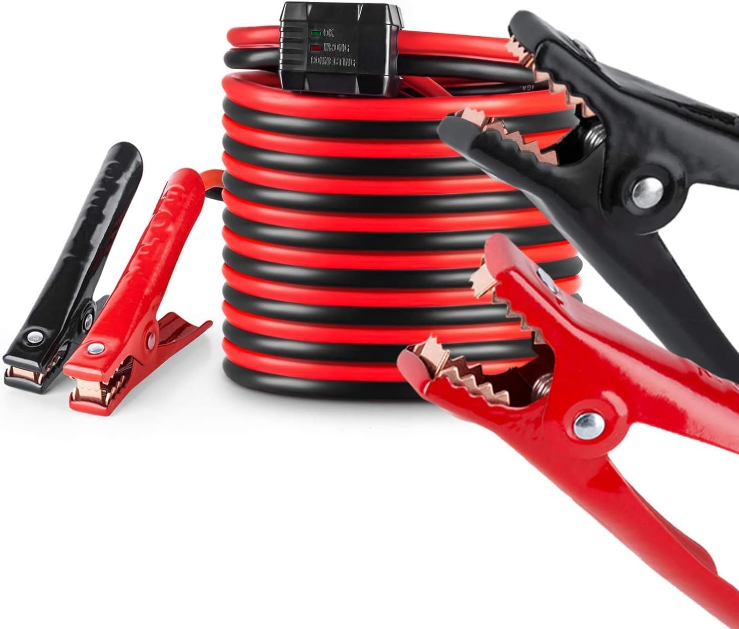 3000AMP Battery Booster Cable 4 Gauge x 20Ft / 6M Heavy Duty Jumper Leads Cable with Reverse Polarity Protection, Carry Bag
