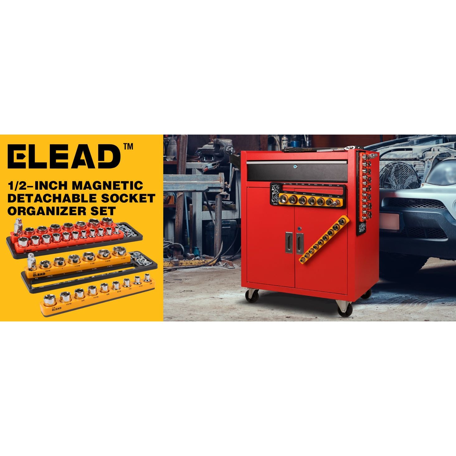 1/2" Drive Magnetic Detacheable Socket Organiser Set - South East Clearance Centre