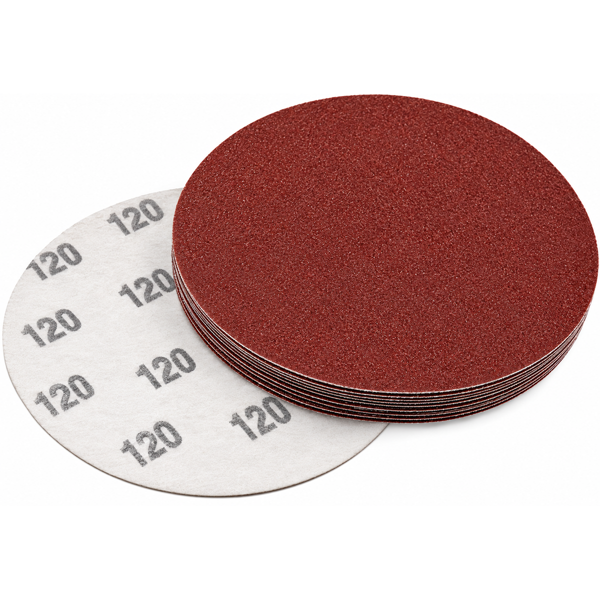 120 Grit (225mm) Round Sanding Discs – Multipurpose Abrasive Sandpaper (Pack of 6) - South East Clearance Centre