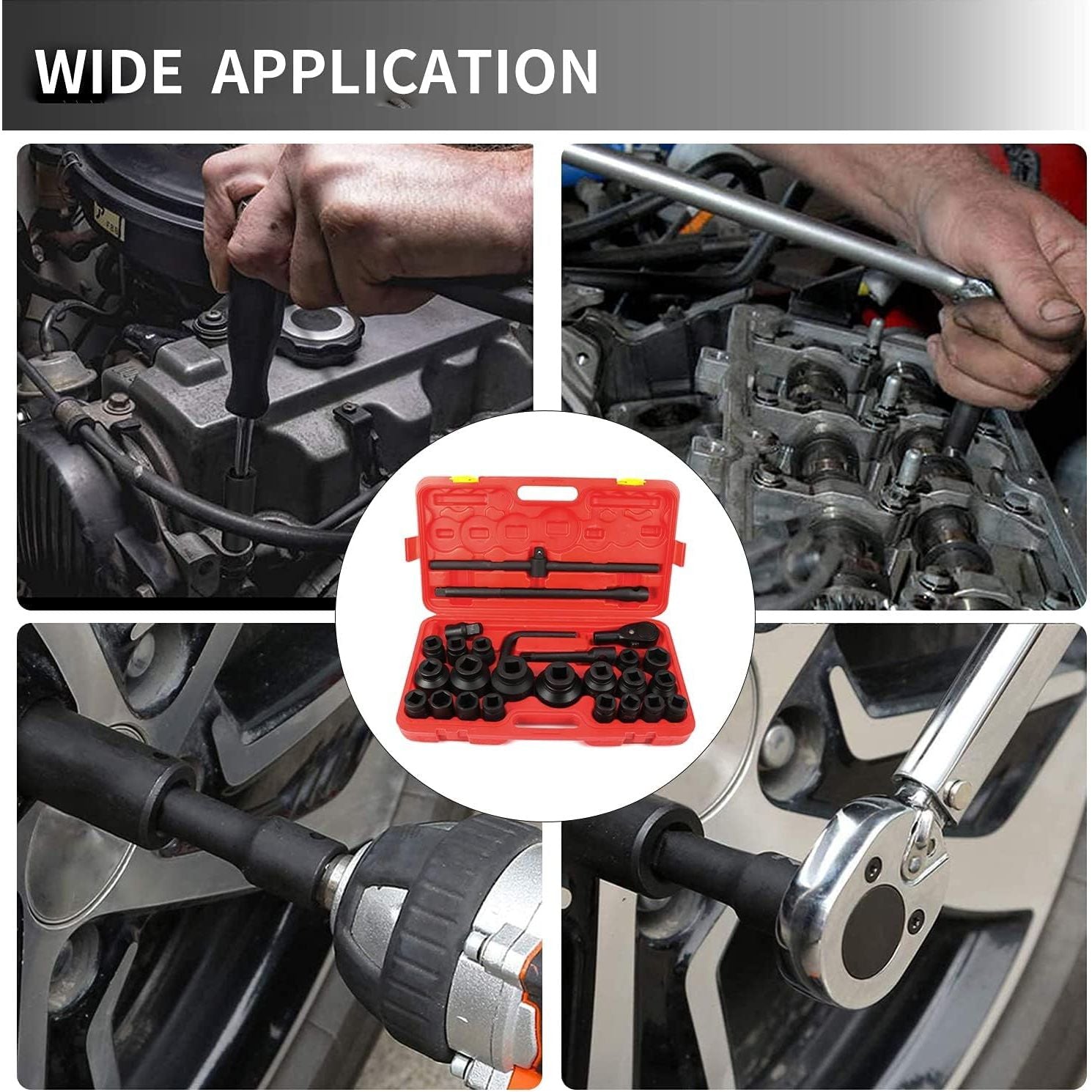 3/4" Drive 26 Piece Heavy Duty Impact Socket Set - South East Clearance Centre