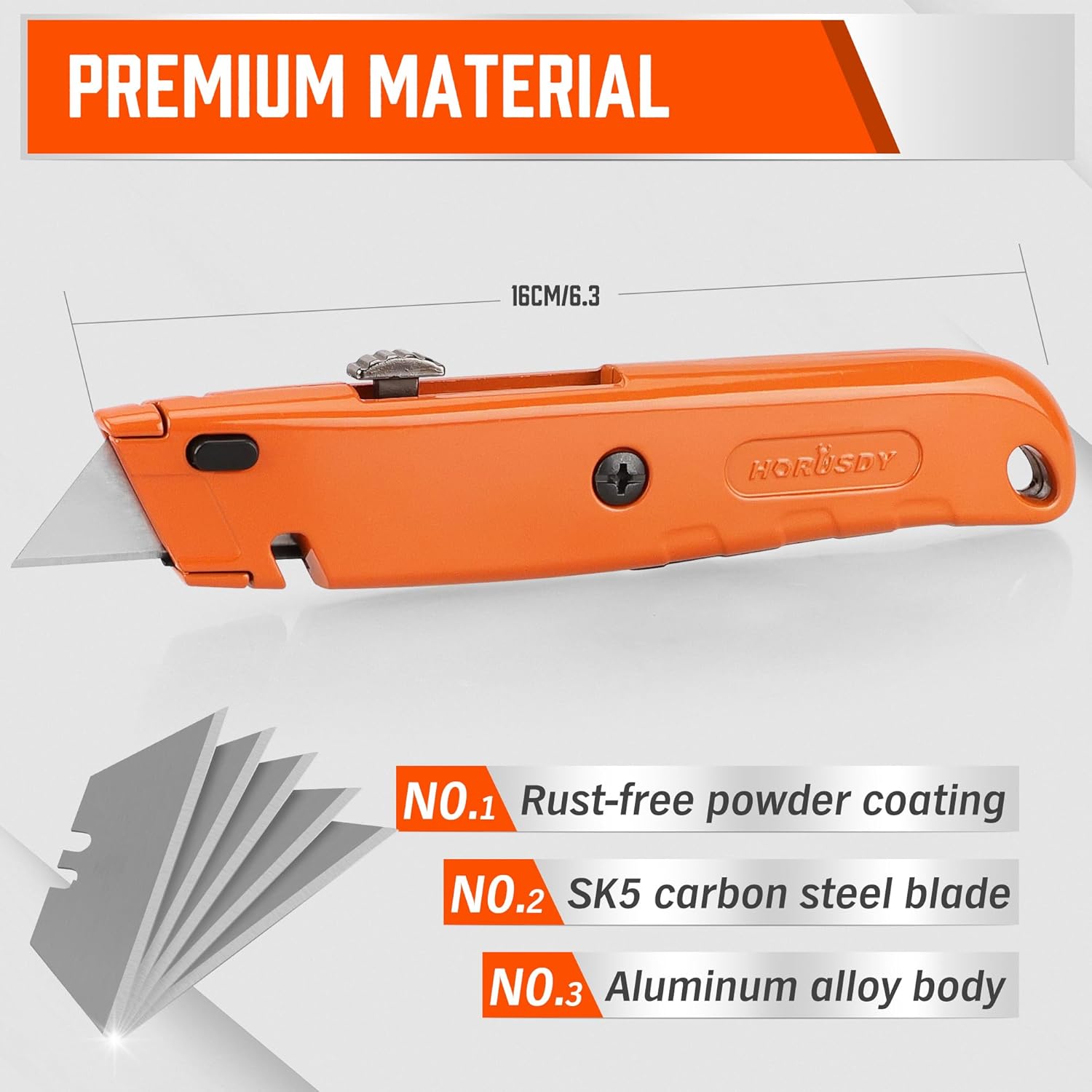 2-Pack Box Cutter Utility Knife, Heavy Duty Aluminum Shell Retractable Box Cutter for Cardboard, Boxes and Cartons, Extra 10 Blades.