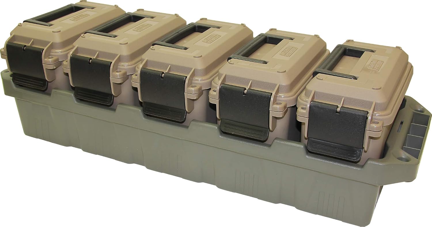 AC5C 5-Can Tactical Ammo Storage Crate with O-Ring Sealed Mini Cans