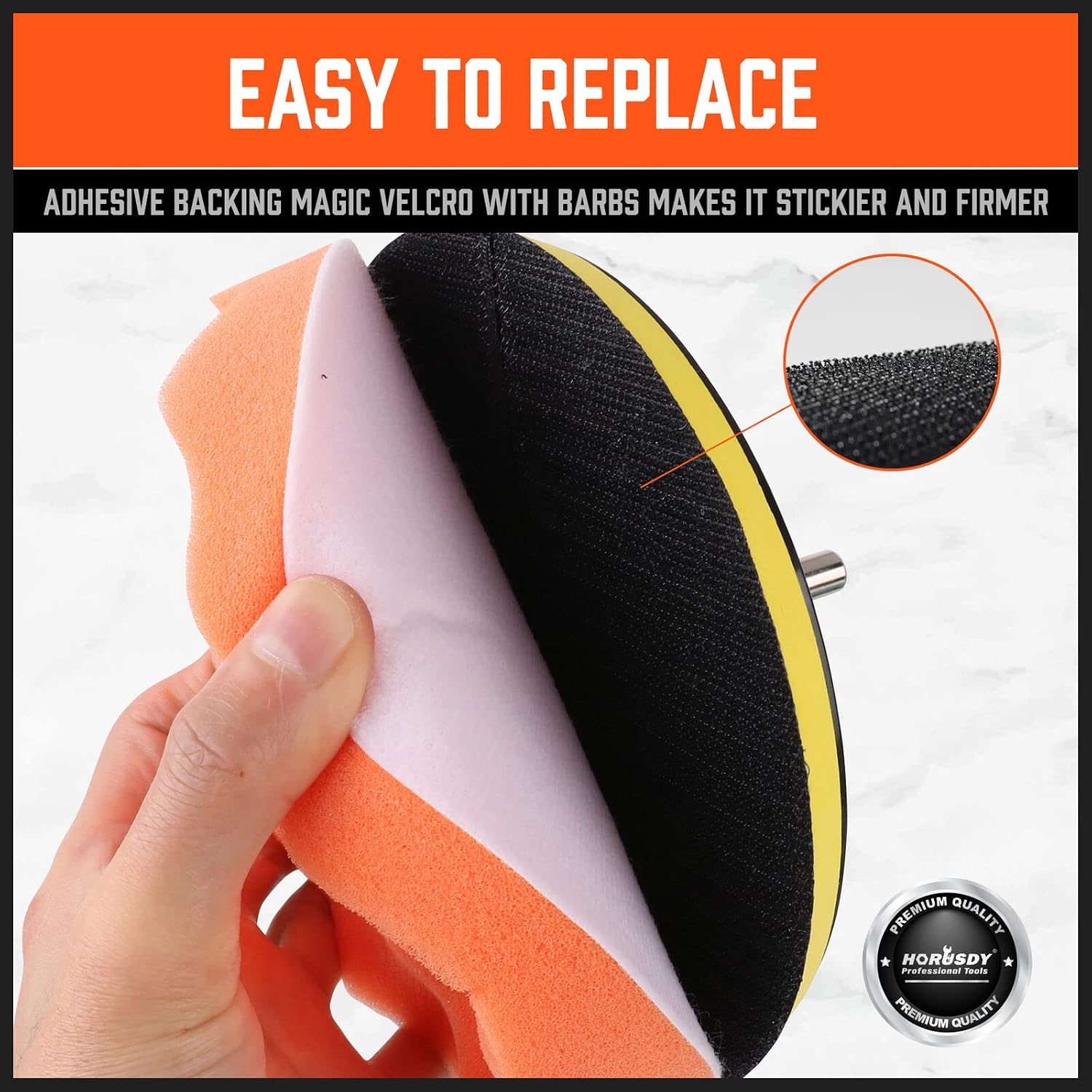 11 Piece 5" Buffing & Polishing Pad Kit – Foam Polishing Pads, Wool Buffing Bonnets, Hook & Loop Backing Pads & M14 Drill Adaptors