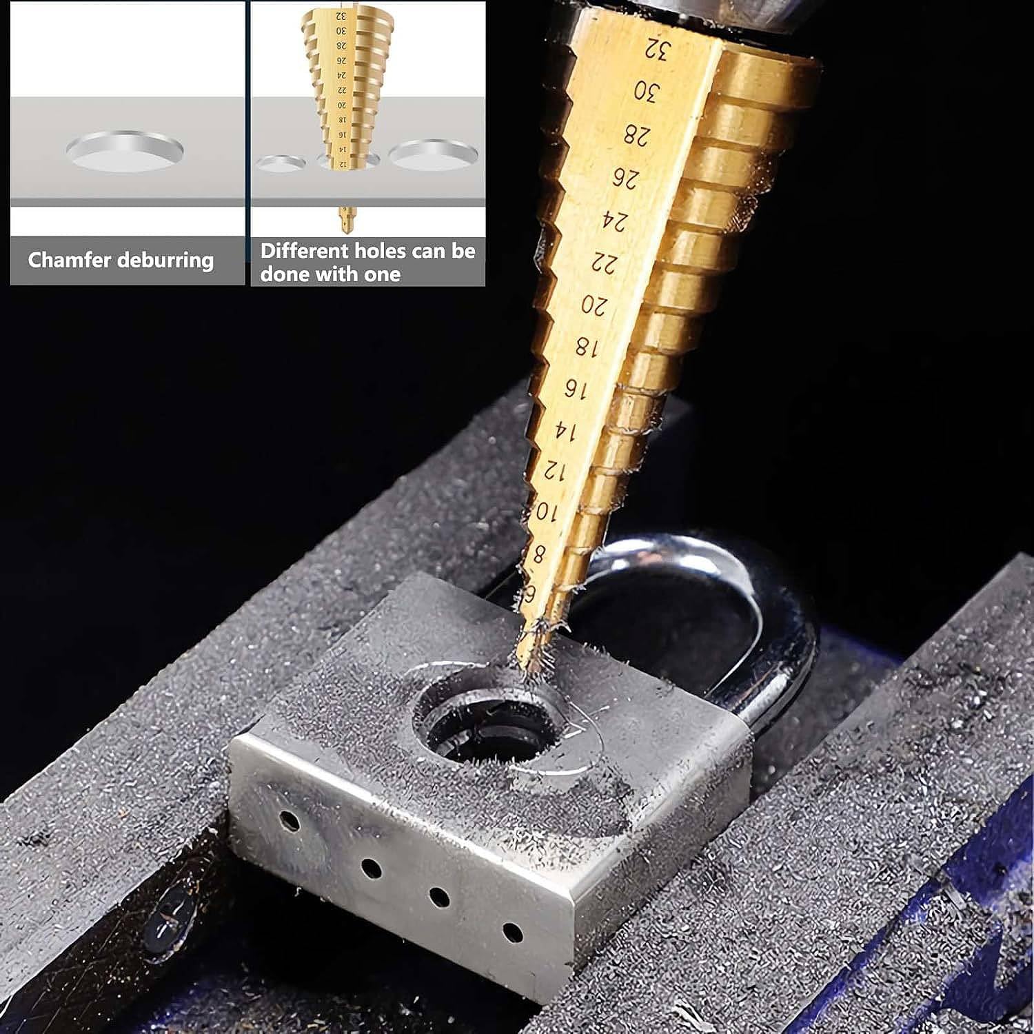 6-Piece HSS Step Drill Bit Set - South East Clearance Centre