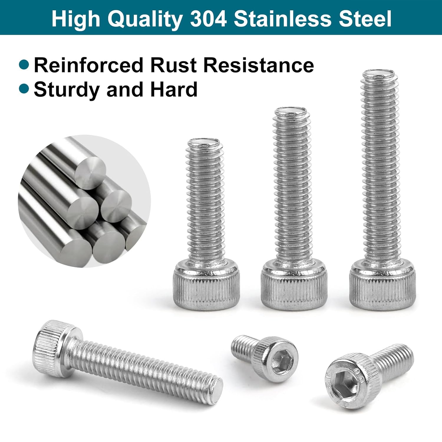 1600-Piece 304 Stainless Steel Socket Cap Screw, Nut & Washer Assortment Kit – M2 to M5 High Tensile Fastener Set in Organised Storage Box