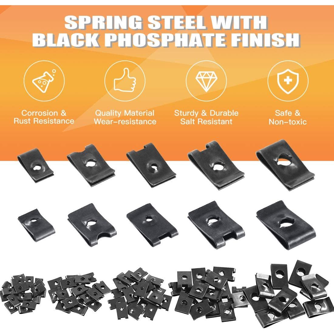 170 Piece Screw and U Type Cushions Assortment Kit - South East Clearance Centre
