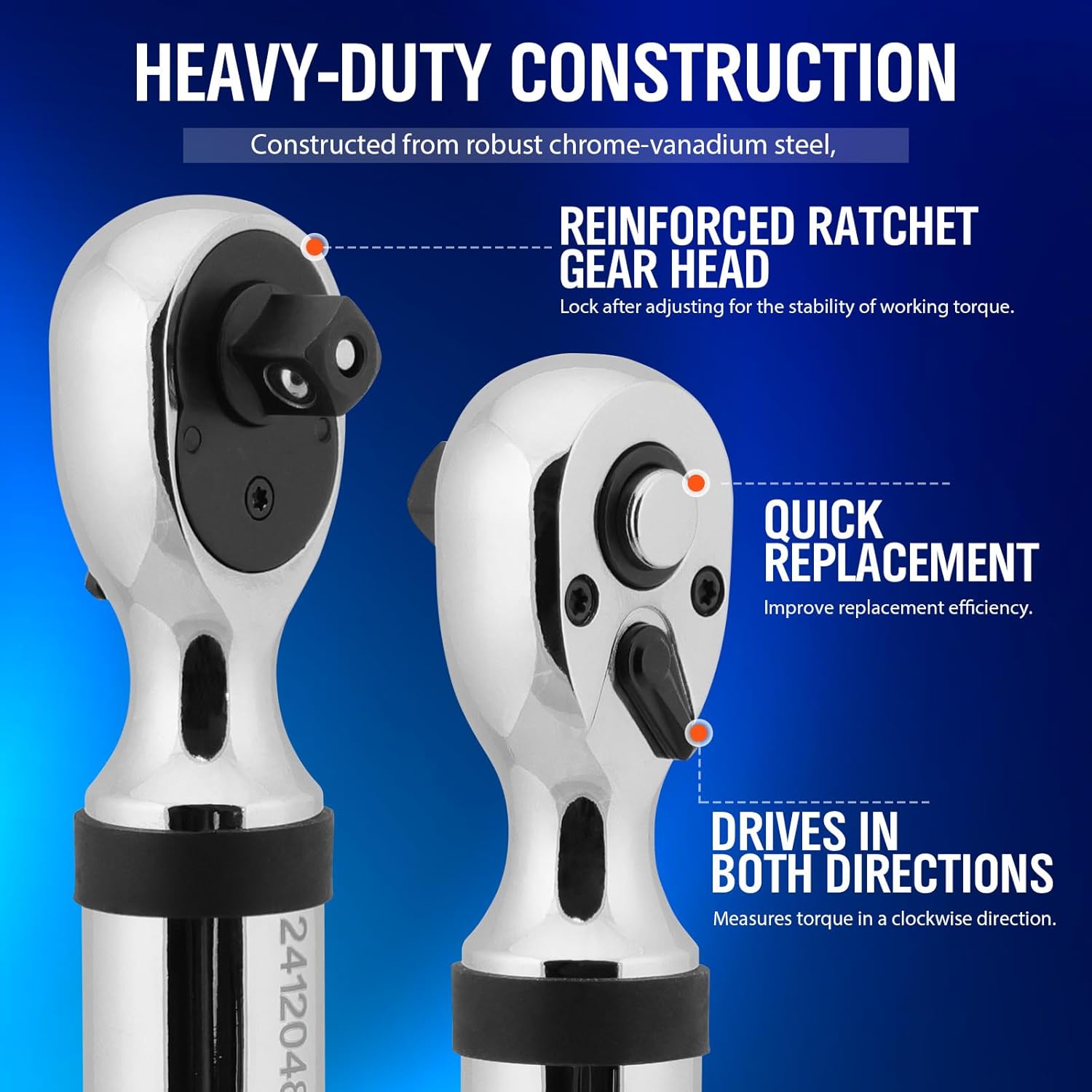 3/8" Drive Digital Torque Wrench, 4.4-44.3Ft.lb / 3-60N.m, 2% Accuracy LED Display - South East Clearance Centre