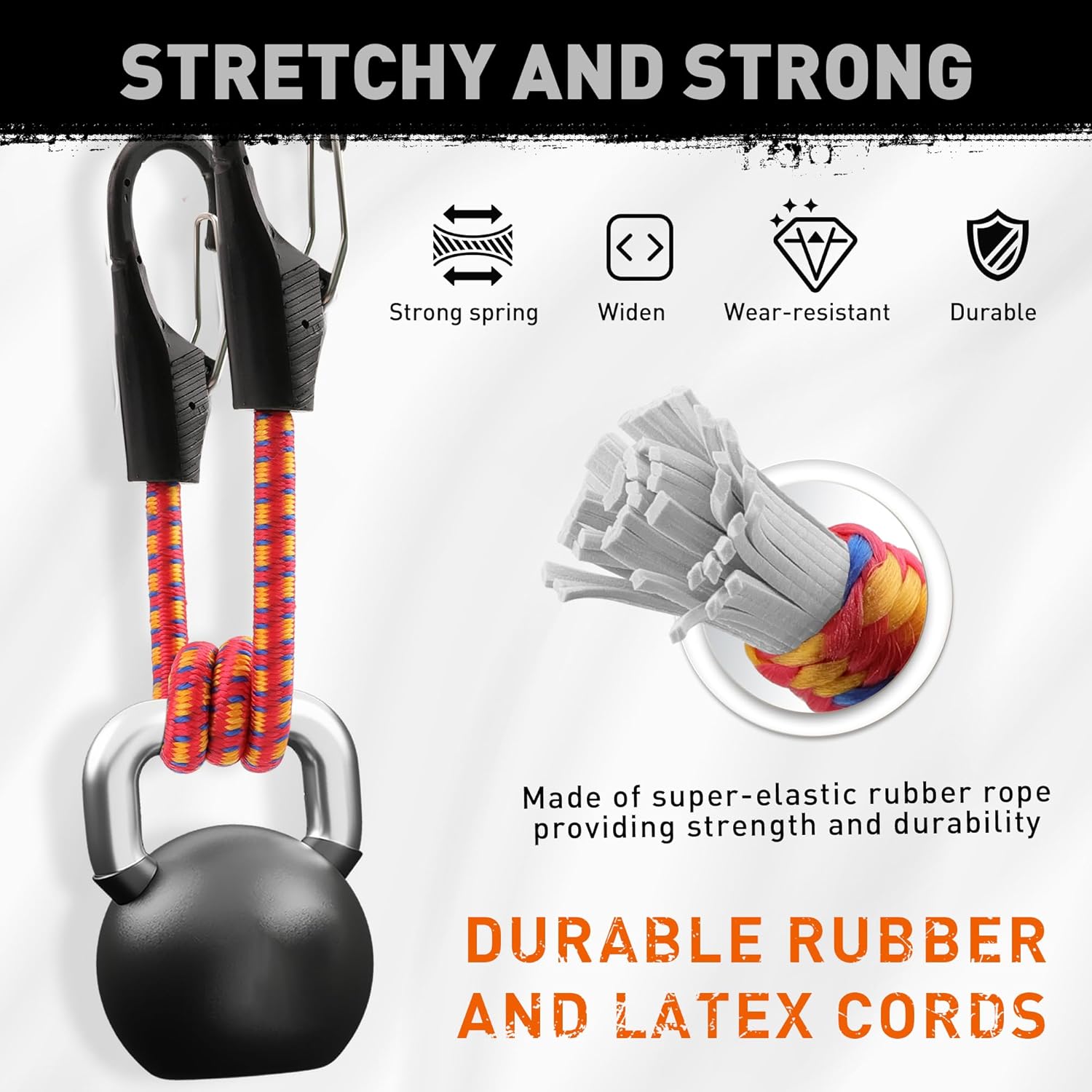 10-Piece Premium Bungee Cords with Hooks, 18” Bungee Cords, Bungee Cord Assortment