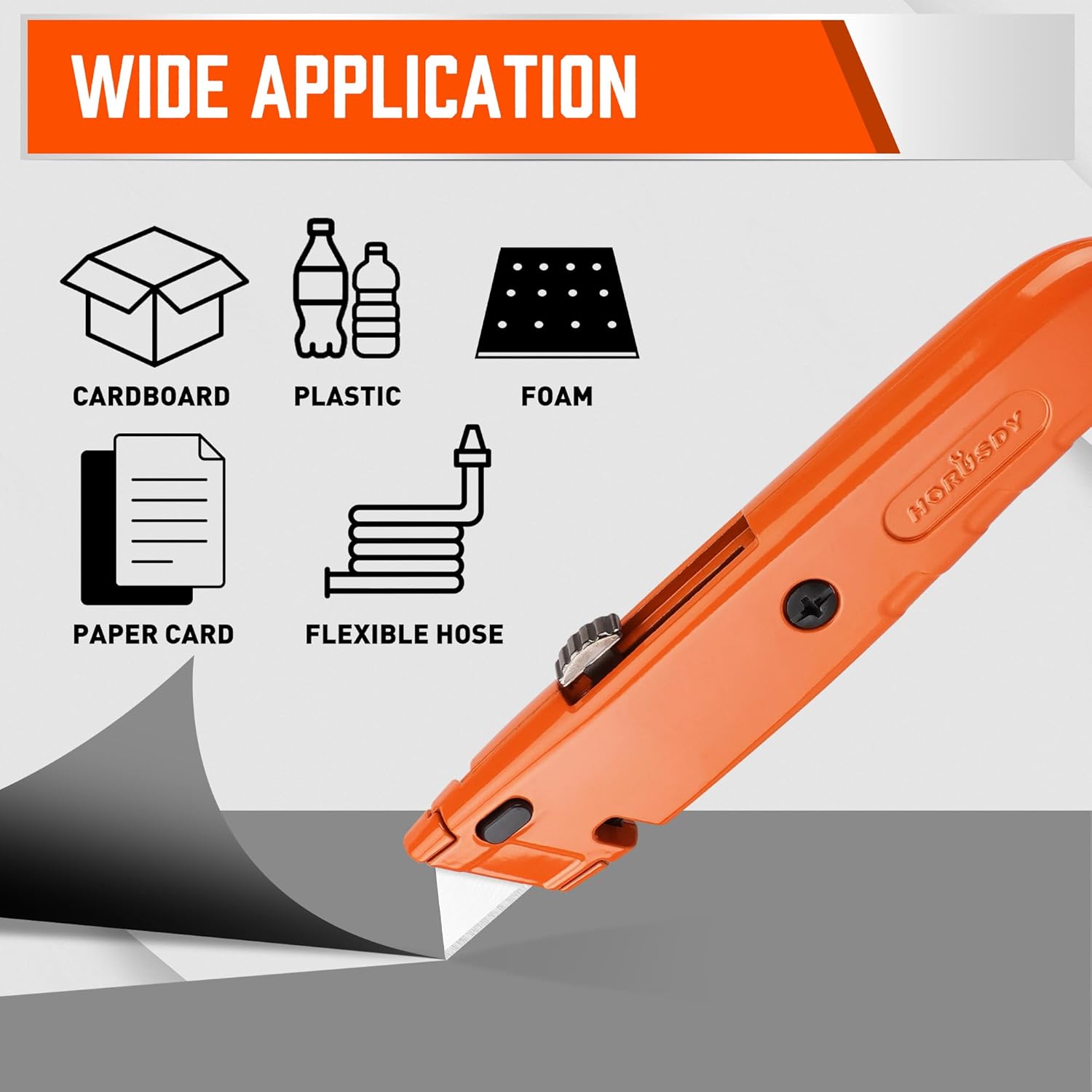2-Pack Box Cutter Utility Knife, Heavy Duty Aluminum Shell Retractable Box Cutter for Cardboard, Boxes and Cartons, Extra 10 Blades.