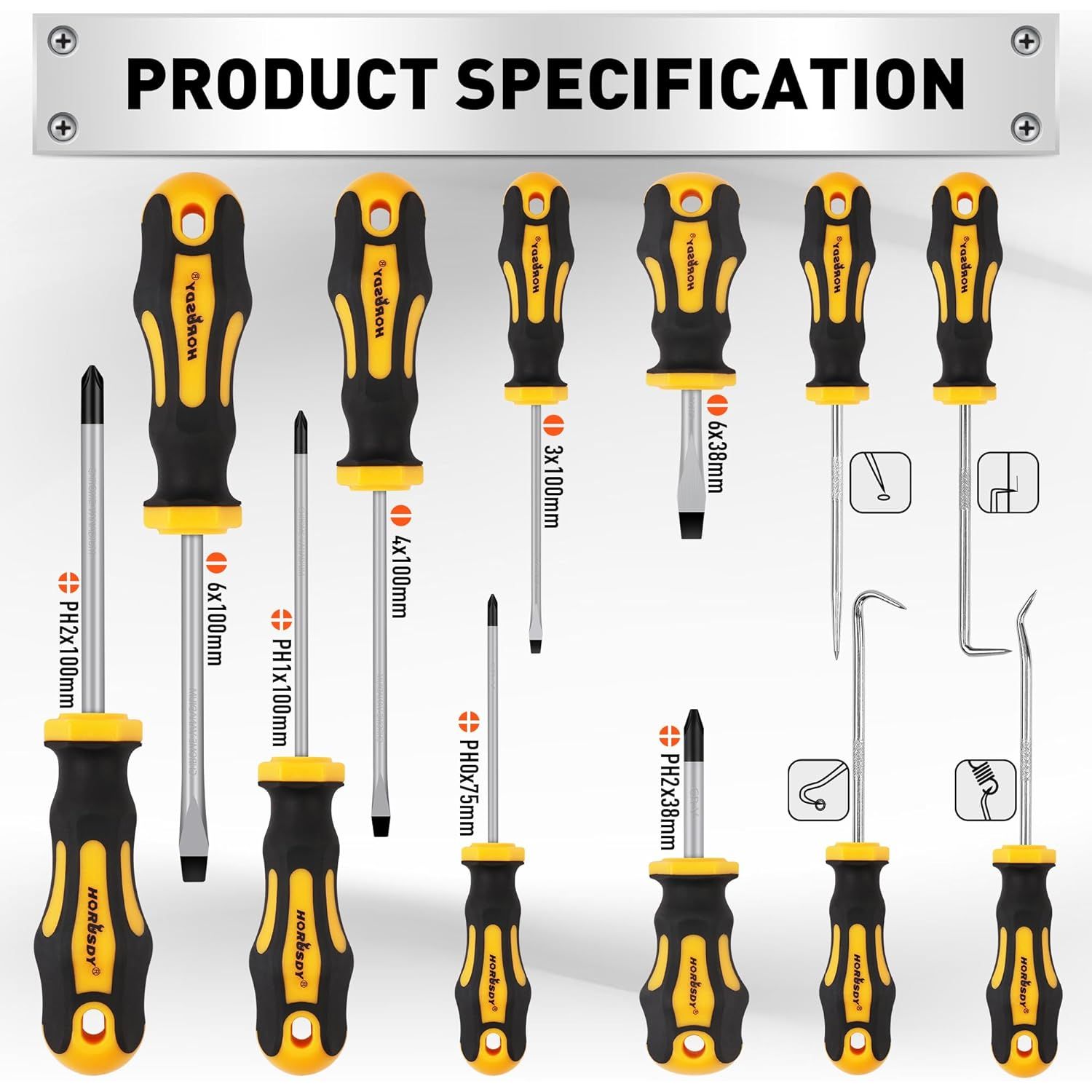 13 Piece Magnetic Screwdriver Set, with Magnetiser/Demagnetiser - South East Clearance Centre