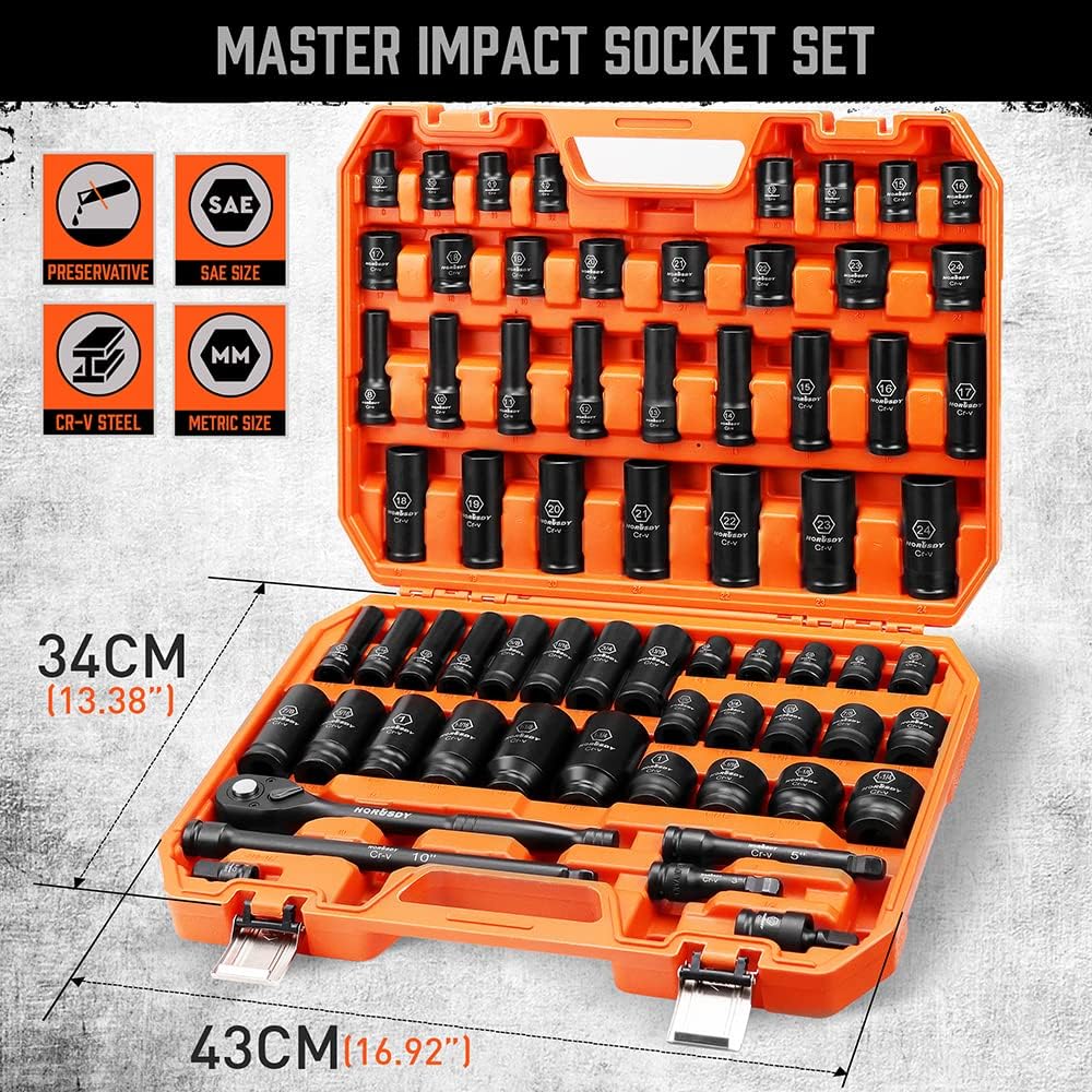 1/2" Drive Impact Socket | 66 Piece Set - South East Clearance Centre